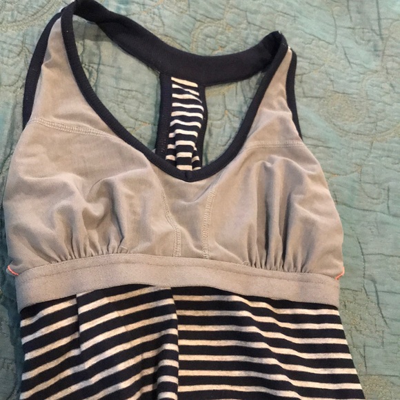ATHLETA STRIPED TEE RACERBACK DRESS - Picture 6 of 7